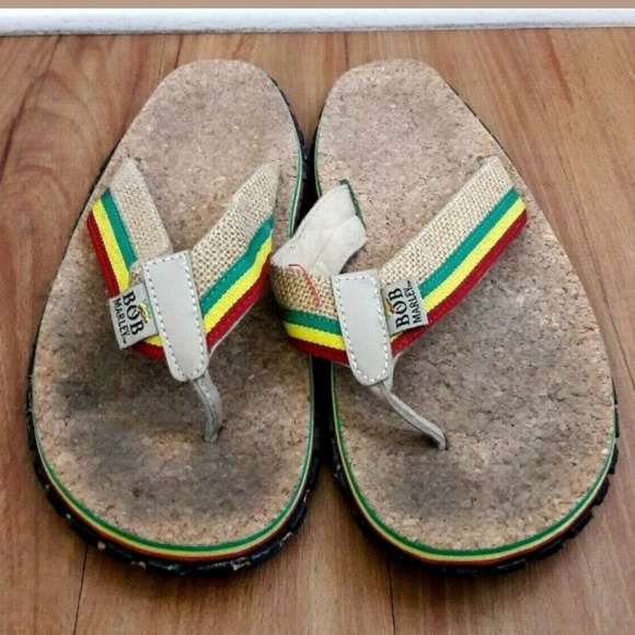 Bob Marley Flip Flop Black Sandals Flip Flops